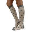Graduated Compression Socks in Gray Polka Dots